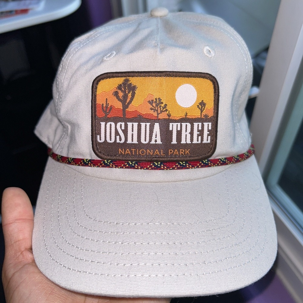 Joshua Tree National Park Baseball Cap Hat 100% Cotton Tan HTF NOS‎ w/ hanger